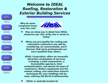 Tablet Screenshot of ideal-roofing.com